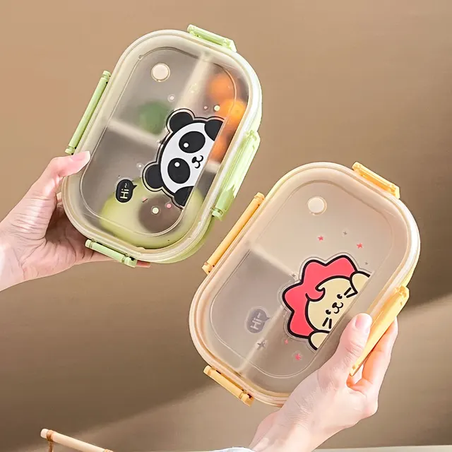 Bento box infantil de 3 compartimentos: Hermético y Apto para Microondas | Emoape
