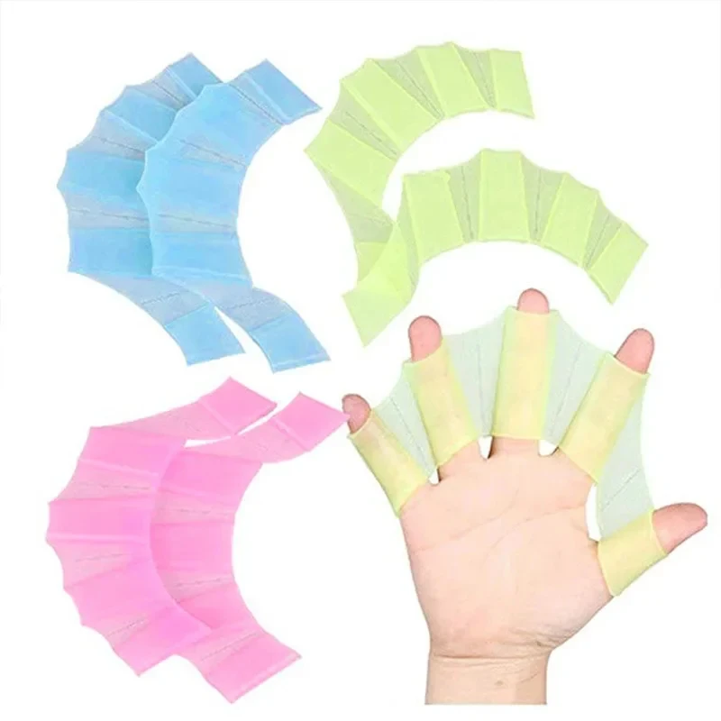 Enhanced Silicone Swimming Paddles - Professional Training Webbed Gloves