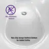 71 inch Acrylic Freestanding Bathtub Contemporary Soaking White Tub with Chrome Overflow and Drain easy maintenance 6