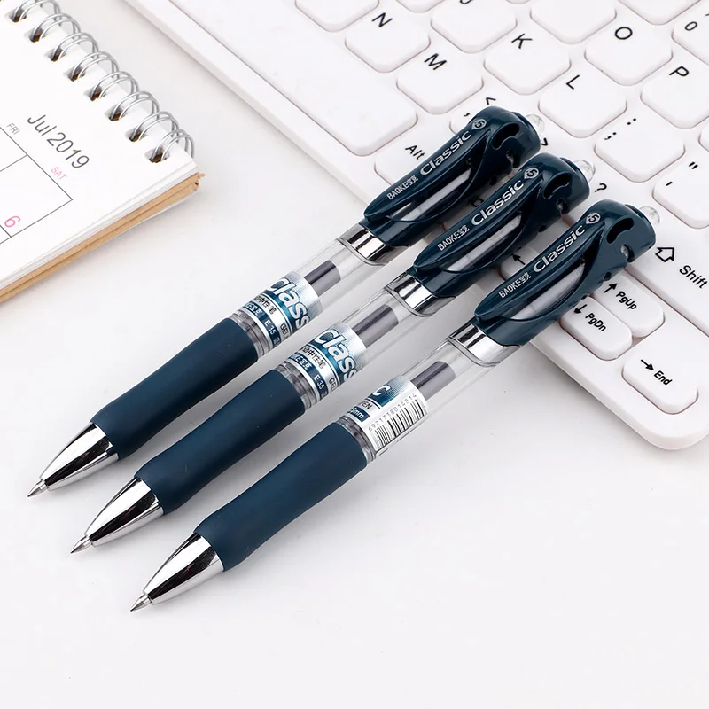 BAOKE E35 0.5mm Classic Retractable Gel Pen 12pcs 4