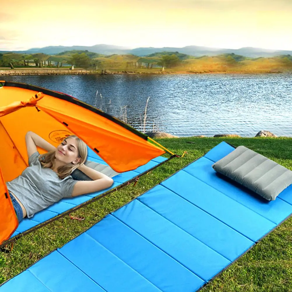 Outdoor Camping Sleeping Pad Camping Mat Portable Folding bed Foldable hiking Mattress Compact Travel sleeping pad Hot