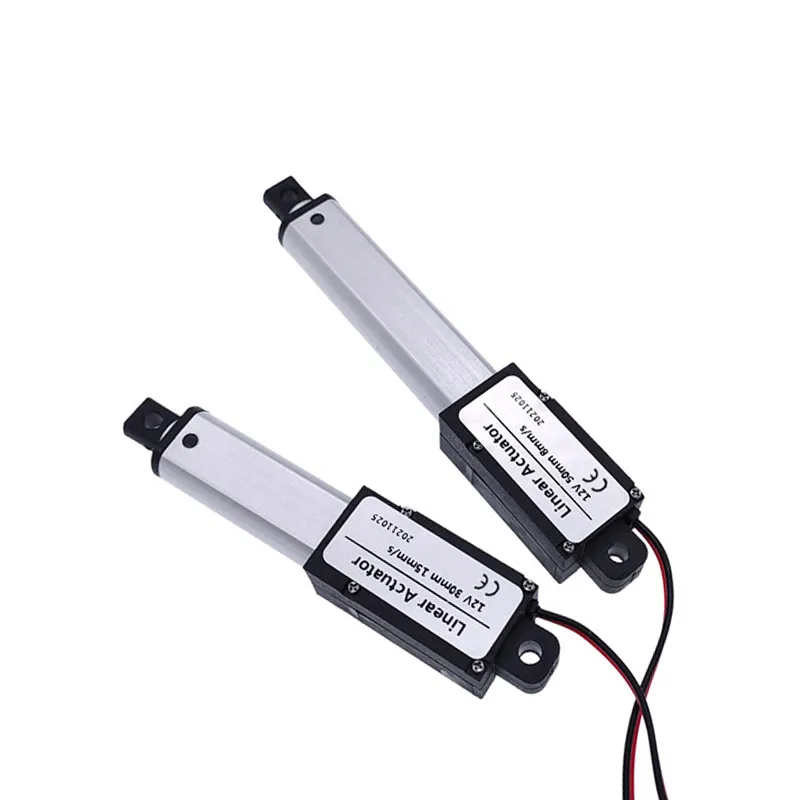de Motor Linear de Curso, DC 12V, 30mm, 50mm, 30N, 60N, 100N