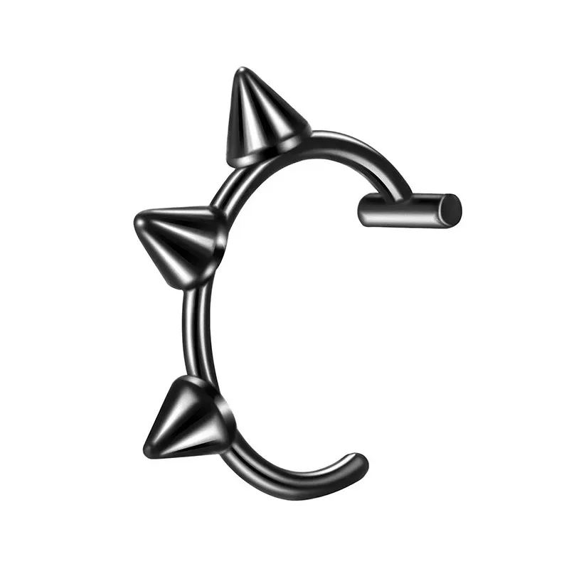 1pc Stainless Steel Piercing Jewelry Nose Piercing Body Jewelry For Women Men Fashion Simple Semicircular Hypoallergenic Nose Ring Lip Rings
