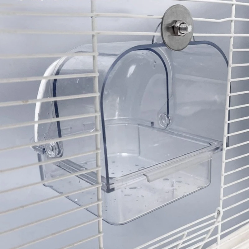 Bird Bath Tub for Parakeets, Mounted on Birdcages, Nonspill