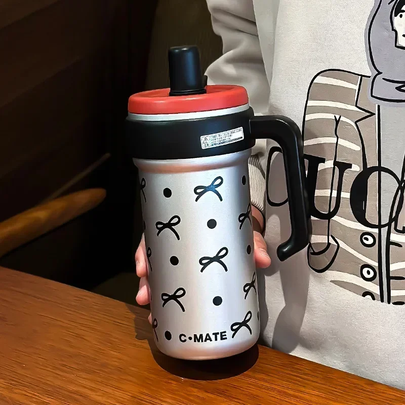 Portable Large Capacity and High Aesthetic 316 Insulated Cup for Girls, Straw Cup, Ice Cream Cup, Men's Tea Water Separation Cup