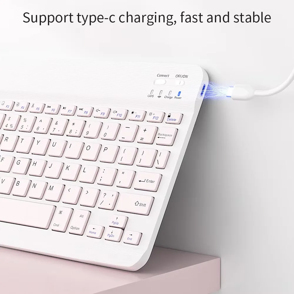 Set mouse e tastiera wireless Bluetooth multicolore compatibile con iOS/Android/Windows, iPad, Xiaomi/Huawei e tastiera silenziosa._voghion.com