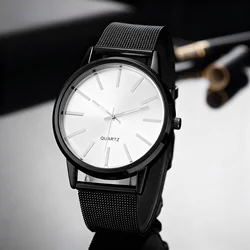 Luxury Women's Silver Minimalist Quartz Watch with Breathable Leather Strap (0 Black White)