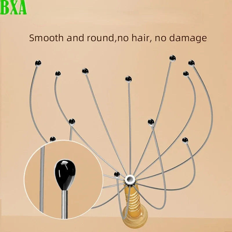 1/10pcs Head Massager Scratching Octopus Scalp Tool Non Soul Extractor Divine Tool Extraction Health and Wellness Head Therapy