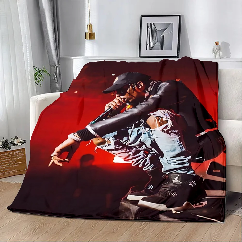 Rapper Travis Scott Cactus Jack Printed Blanket Picnic Blankets Warm Blanket Soft and Comfortable Home Travel Birthday Gift 6