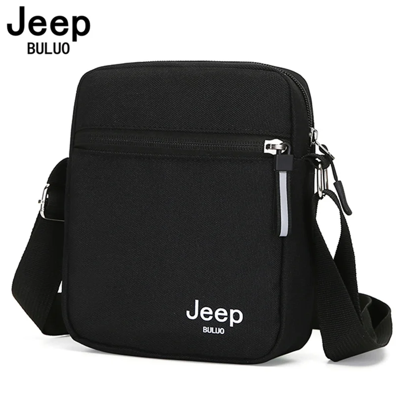 JEEP BULUO Men's Bags Crossbody Bag Messenger Waterproof Purse Nylon Zipper Shoulder Bag For Male Versatile Style jeep buluo shoulder bag messenger tote bag travel luxury brand new men bags crossbody for male split leather fashion business