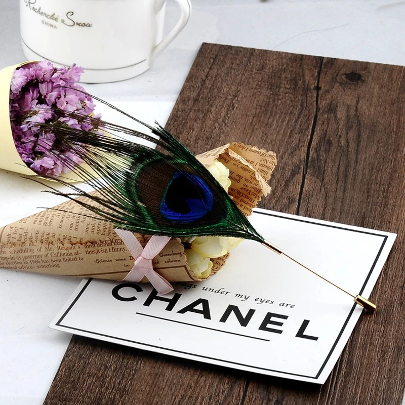 Classica Spilla Di Piume Di Pavone Sciarpa Fibbia Spilla Spilla Gioielli Ponte Set Accessori Da Sposa Bijoux Femme Luxe