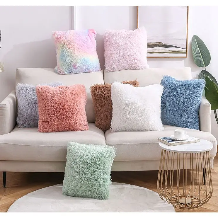 SofaPlushCushionCoverPillowCaseLivingRoomSoftPlushCushion