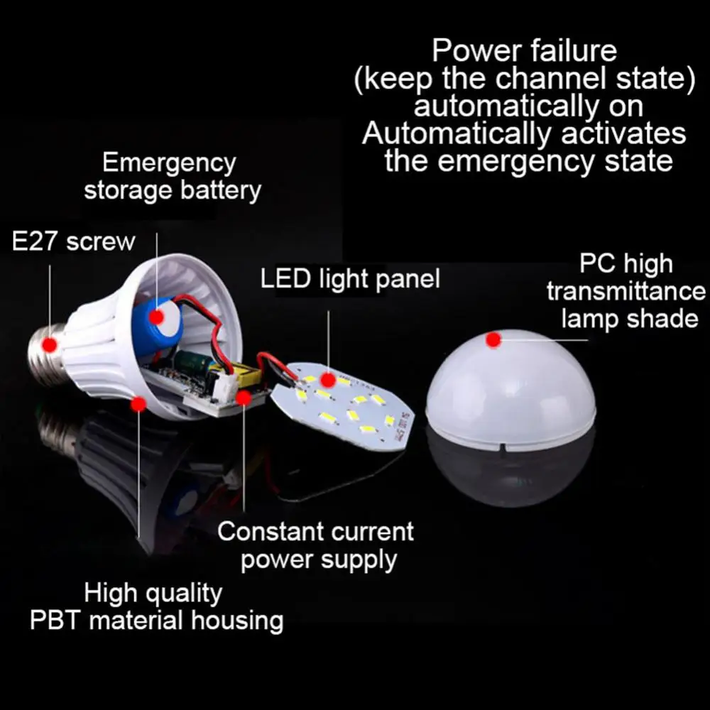 Led Emergency Light LED Bulb E27 led lamp 5W 7W 9W Rechargeable Battery Lighting Lamp for Outdoor Lighting Bombillas Flashlight