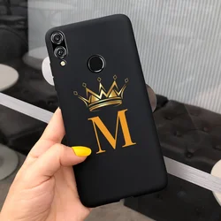 Sleek Silicone Protective Bumper Case for Honor 8X - Slim and Durable Cover (Letter - black - M)