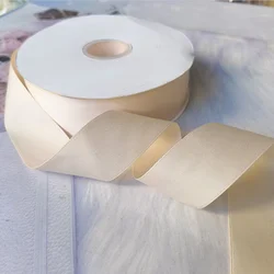 Elegant Matte Satin Ribbon for DIY Crafts and Decorations - 5 Yards, 3.8CM (Beige)