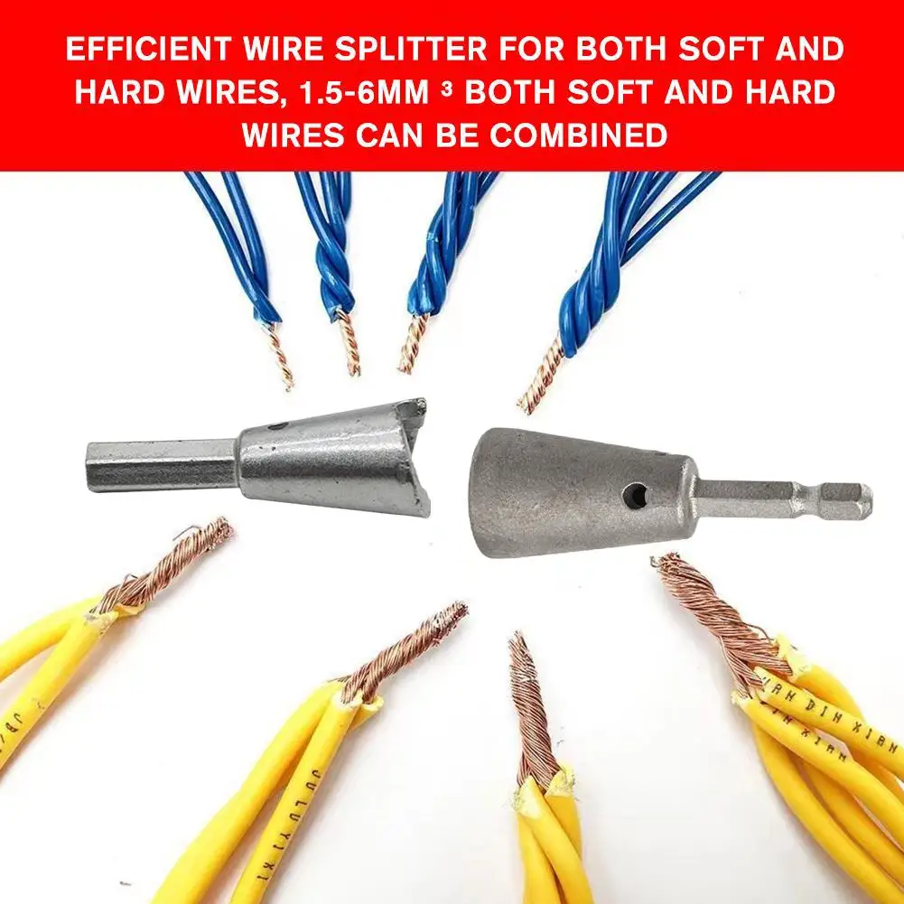 Strumenti Di Torsione Del Filo Dell'Elettricista Manico Esagonale Da 6Mm Twister Rapido Filo Twister Quadrato Da 1.5-6Mm Per Cacciaviti Elettrici