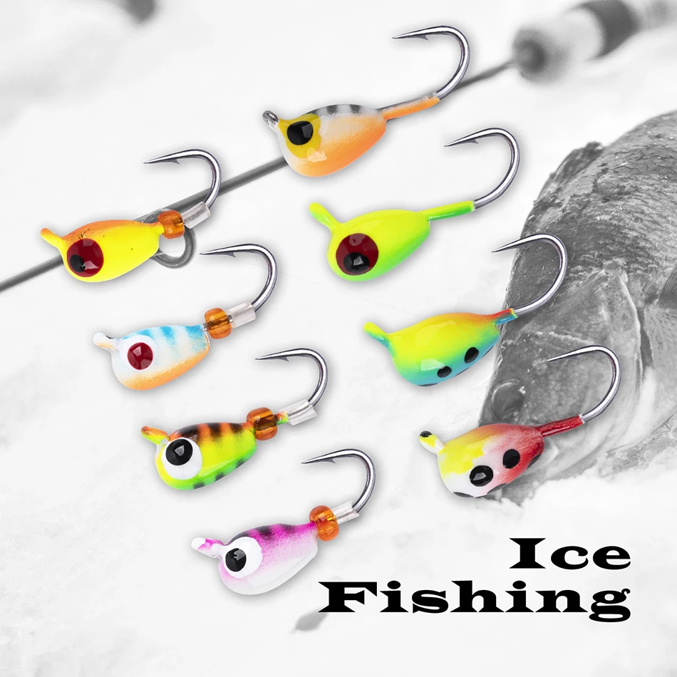 Goture Tungsten Jig 8pcs/lot Ice Fishing Lure Set Fast Sink Jig Jigging  1-1.4g Fishing Bait For Winter Fishing With Portable Box - Fishing Lures -  AliExpress
