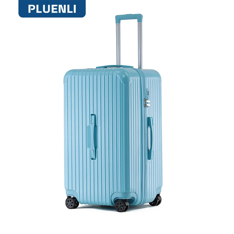 pluenli-sports-version-thickened-and-large-capacity-trolley-case-candy-color-explosion-proof-zipper-suitcase-luggage-men