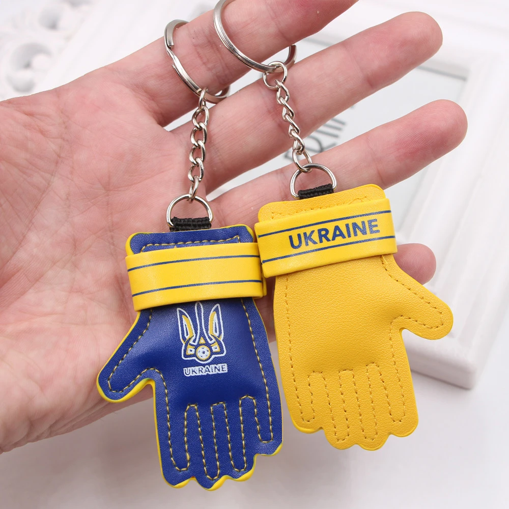 National Flag Ukraine Keychain Gift for Boyfriend Mini Goalkeeper