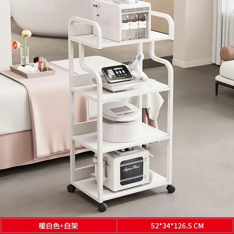 Multi Layer Storage Trolley Tattoo Workstation Desk Tattoo Cart Iron Trolley Shopping Stainless Steel Lash Pedicure Wood Furniture Salon Transparent Small Spa Makeup Dressing Table