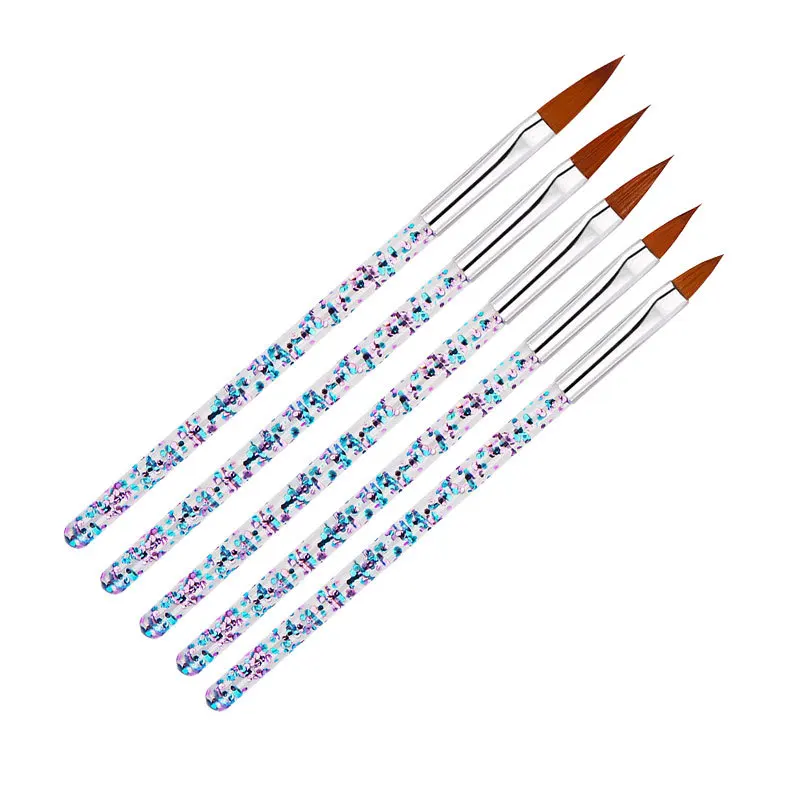 Profession elle Körper bemalung Kunst Pinsel Kit Holzgriff Nylon Haar Flat Liner Pinsel Set – Detail 17