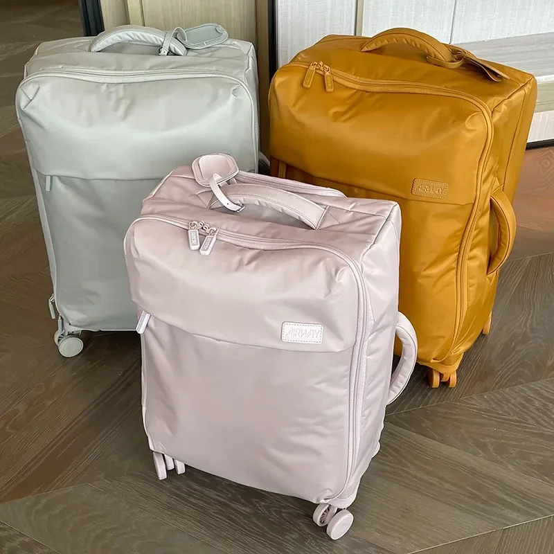 

24IN Waterproof Oxford Trolley Case Ultra Light Travel Luggage Bag Aviation Box Silent Wheel Baggage Suitcases Business Handbag