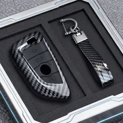 Premium ABS Car Key Case for BMW Smart Keyless Remote Control Fobs - Sleek and Durable Auto Accessory (Black Set)