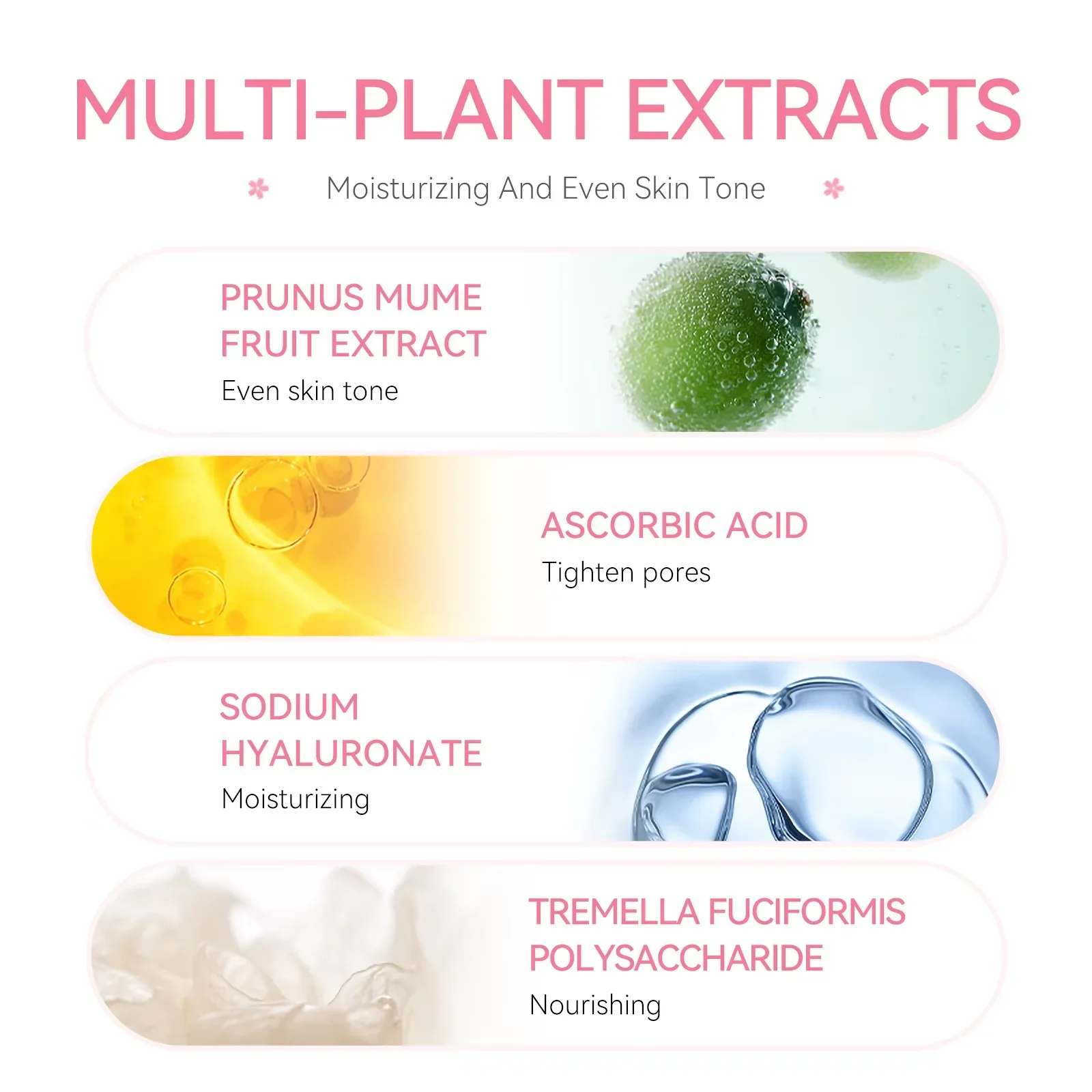 Sakura – sérum blanchissant pour le visage, Anti-âge, estompe les ridules, resserre les Pores, améliore le Pigment de mélanine, hydratant terne, éclaircissant, soins pour la peau – Image 5