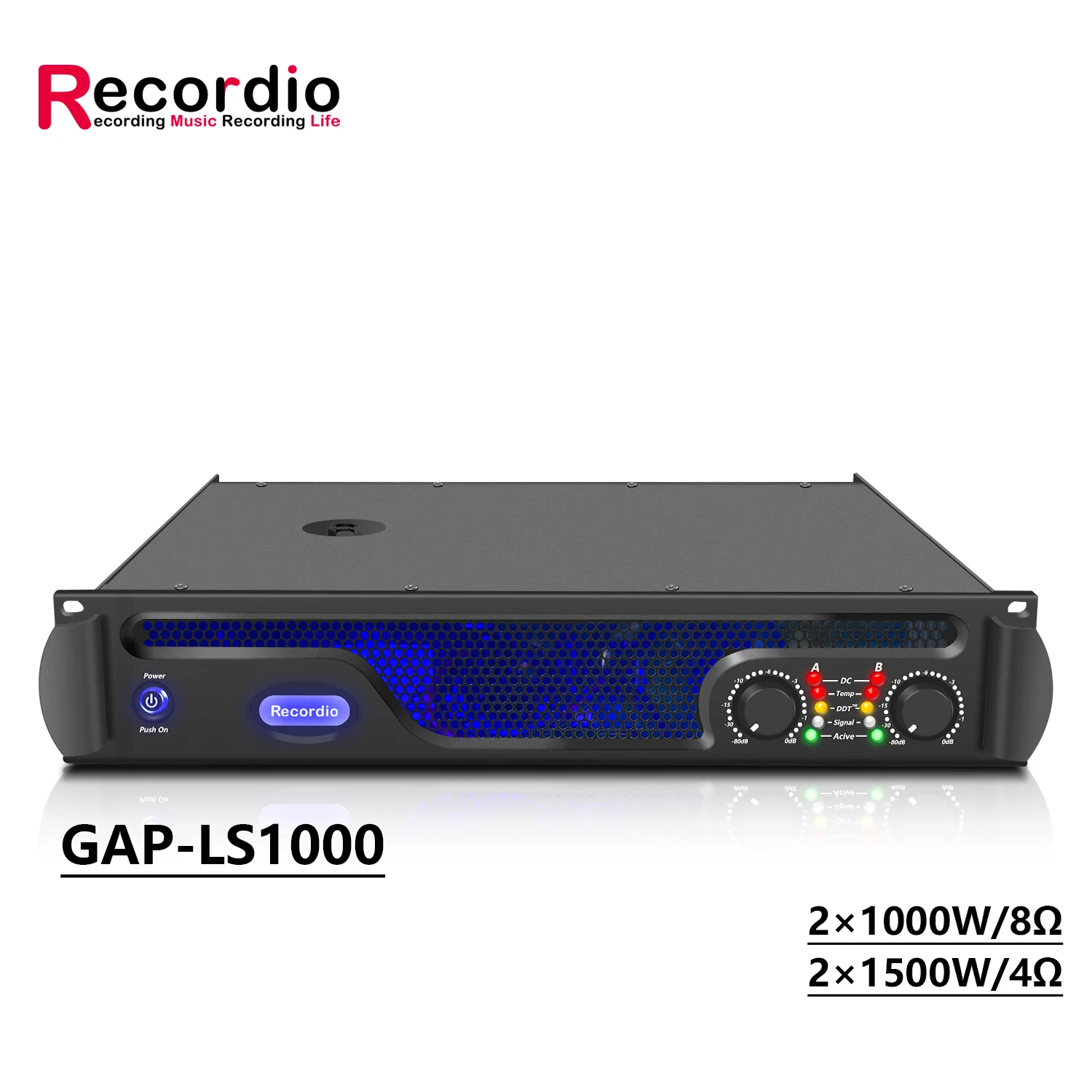 

GAP-LS1000 Digital Amplifier 2 Channel Professional Amplifier 1000W*2 Use For DJ Stage Show Party