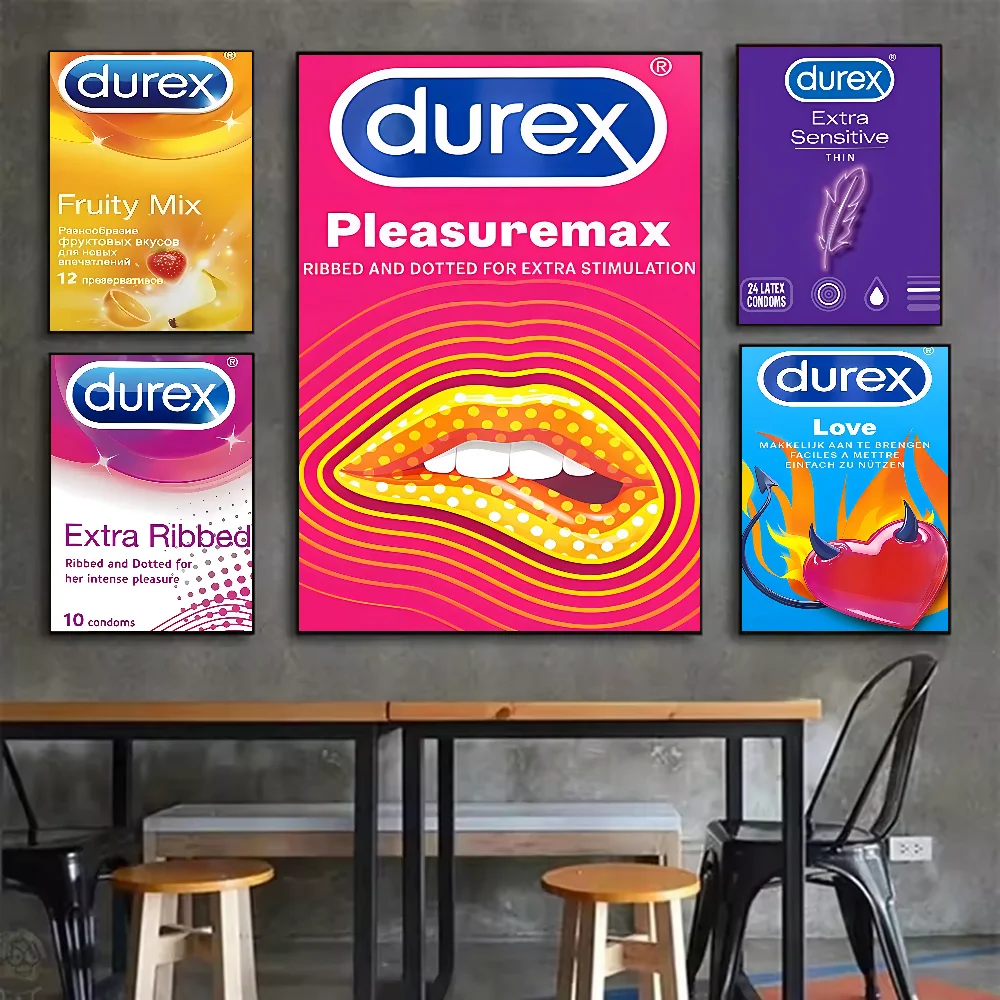 Condom Brand Poster HD Art Sticky Wall Waterproof Home Living Room Bedroom Bar Aesthetic Decoration