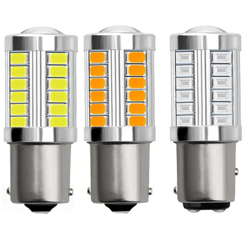ȣ   LED , BA15S P21W PY21W BAY15D 5630 5730 33SMD, BAU15S P21/5W, 12V, 2x1156