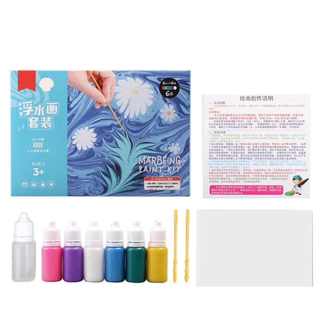 Water Art Paint Set Water Pigment for Paper Marbling Art Tool with A5 Tray  6/12 Colors NK-Shopping - AliExpress