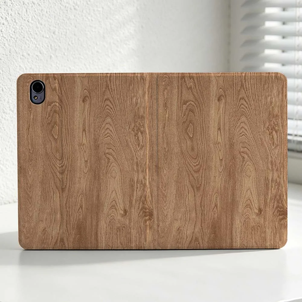 Luxurious Wood Grain Pattern Soft Tablet Case Cover
