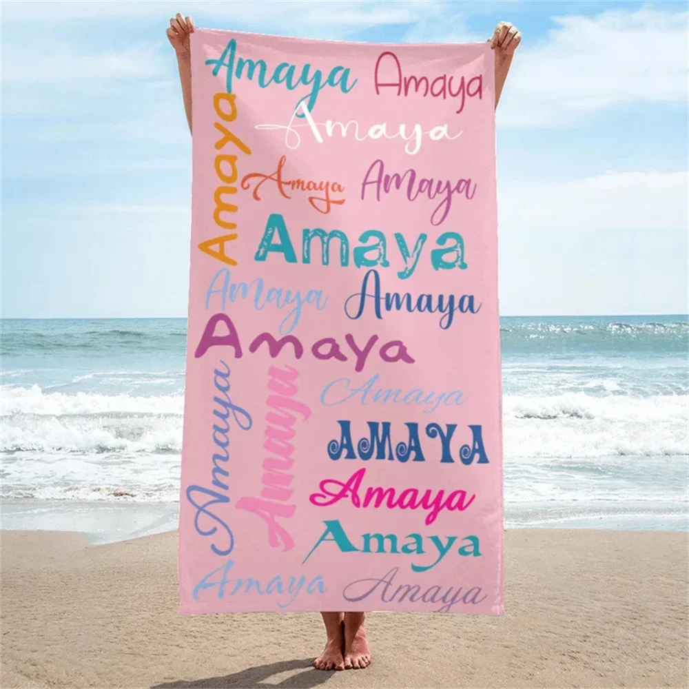 Personalized Beach Towel With Name – Quick Dry, Custom Gift For Kids & Adults - View #5