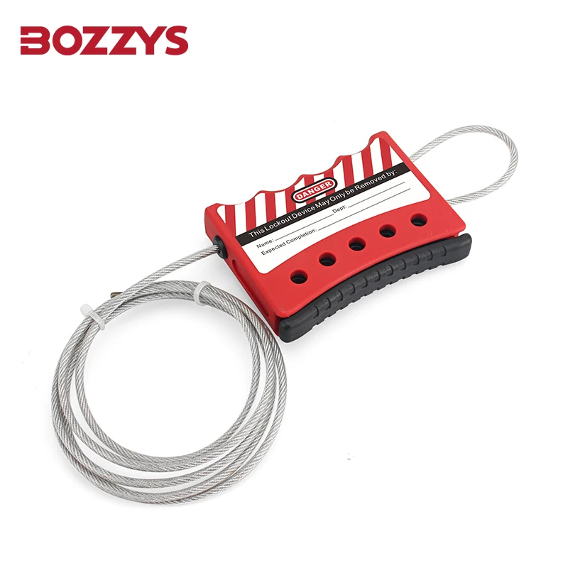 

BOZZYS Grip-type Adjustable Cable Lockout Device with 4MM*1.8m Tension Cable for Industrial Equipment Lockout Tagout BD-L02