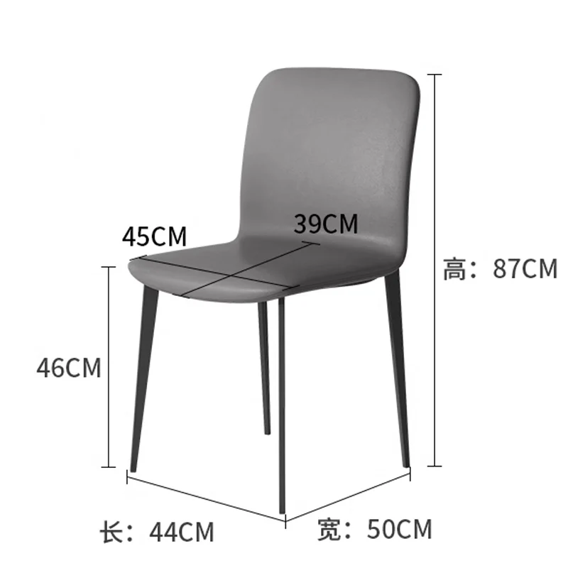 Classic Dining Chairs Iron Art Chairs Comfortable Backrest Seat Kitchen Reading Room Chair  Restaurant AndCafe Sedia Sets images - 6