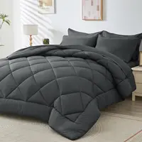 HEVUMYI 7 Pieces Queen Comforter Set, All Season Reversible Bed in a Bag Queen, Ultra Soft Queen Bedding Set with Grey 1