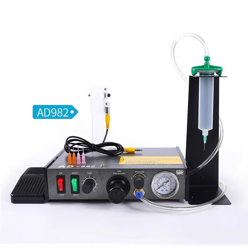 Epoxy Resin Dispenser 983A Automatic Dispensing Machine 110V/220V Epoxy Resin Semi-Automatic Liquid Glue Injection Machine Manual Pedal Dispenser