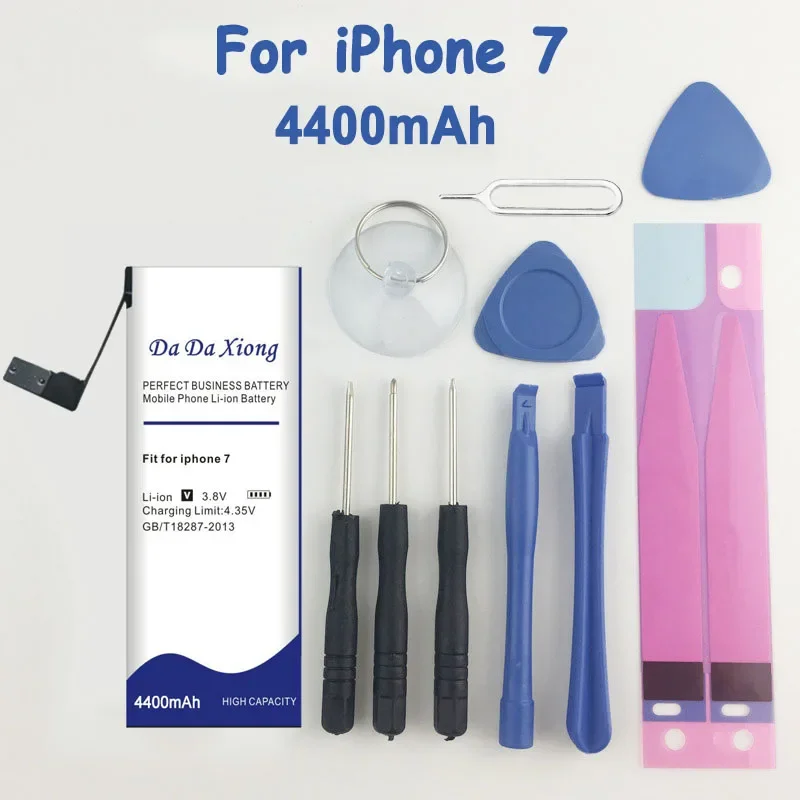 

Аккумулятор высокой емкости 4400 мАч для iPhone 7 7G Iphone7 Plus 7plus iphone7с инструментами для ремонта и установки в подарок