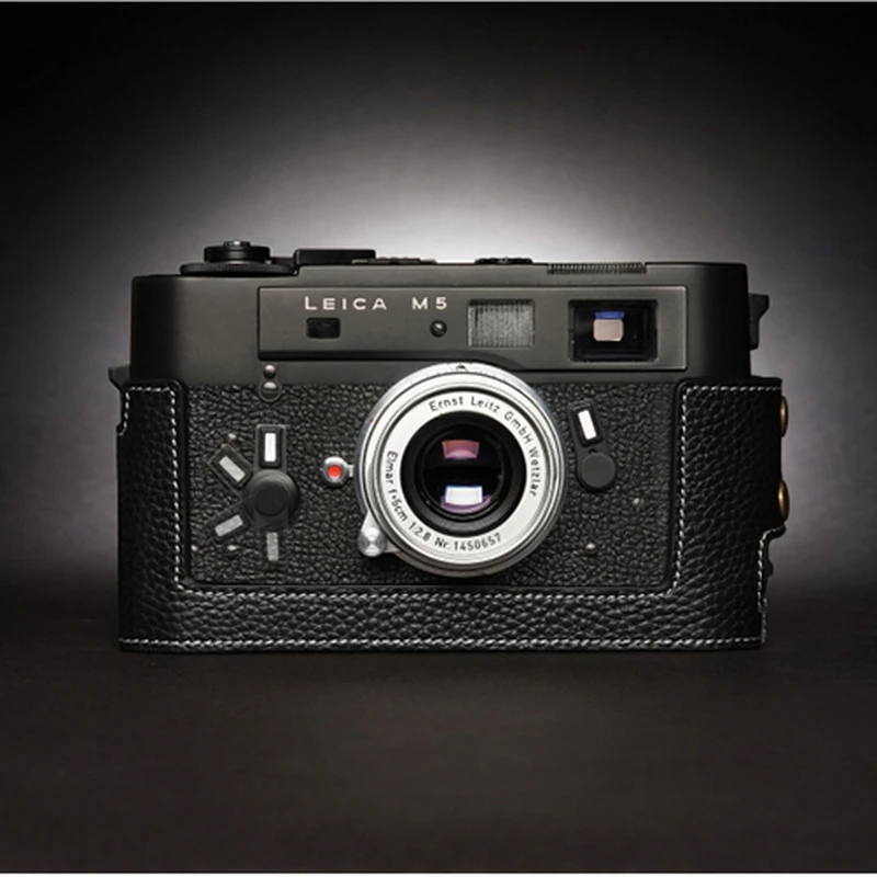 Per Leica M5 Custodia Protettiva Base Shell Handwork Photo Camera Custodia In Vera Pelle Di Vacchetta Custodia Per Il Corpo