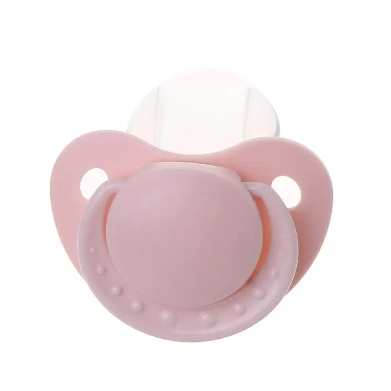 Calming Adult Sized Pacifier for Adult Babies Large Handle Shield for Babies Large Handle Pink Blue