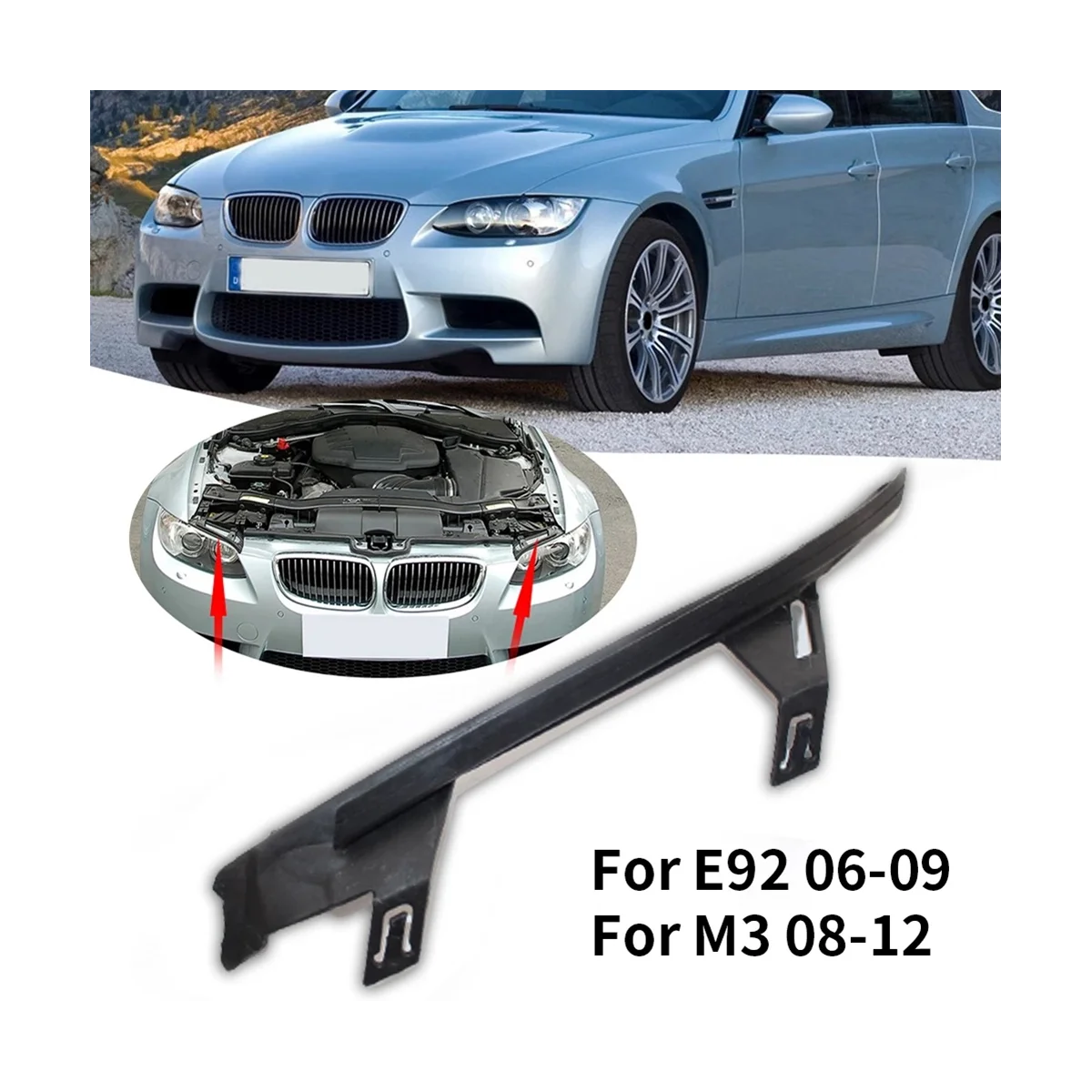 

Уплотнительная прокладка для передней фары BMW 3 серии E92 E93 M3, 1 пара