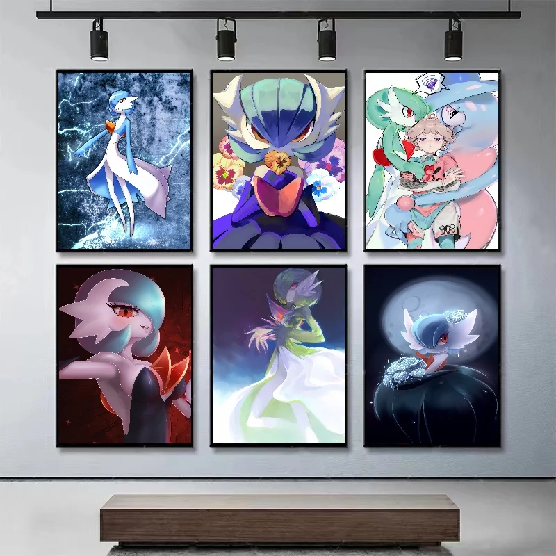 

Pokemon Japanese Anime Cute Gardevoir Pikachu Charizard Characters Poster Vintage canvas painting Gifts Art Movie wall decor