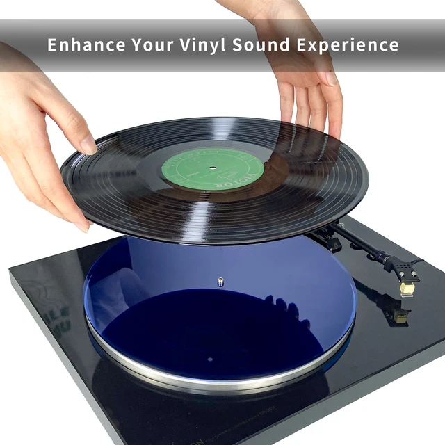 Tappetino In Feltro Per Giradischi - Diametro 30,5 Cm, Antiscratch E Antistatico, Arancione - Foto 2