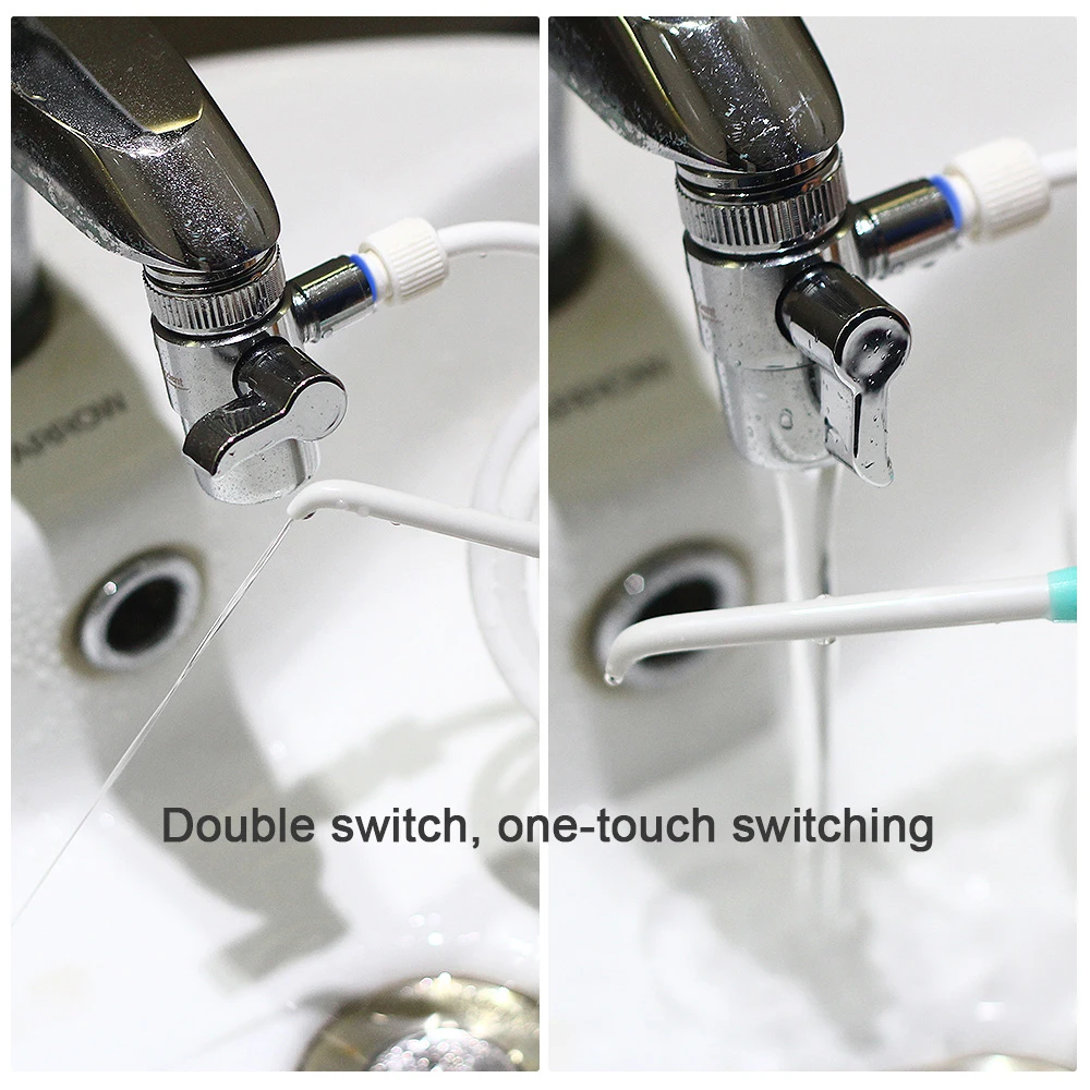 Dental Water Flosser SPA Faucet Tap Oral Irrigator Toothbrush Irrigation Teeth Cleaning Switch Jet Family
