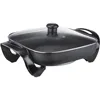 12 inch Electric Skillet,Adjustable temperature allows,heat up fast and distributes heat evenly,portability and safety 1