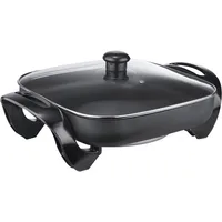 12 inch Electric Skillet,Adjustable temperature allows,heat up fast and distributes heat evenly,portability and safety 1