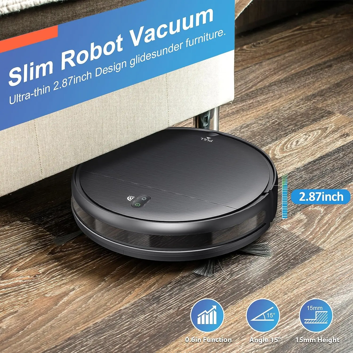 GOOVI Robot Vacuum Cleaner 6000Pa Power Auto Charging App Control Water Tank Wet Mopping Robot Vacuum Cleaner Electric Sweeper 4