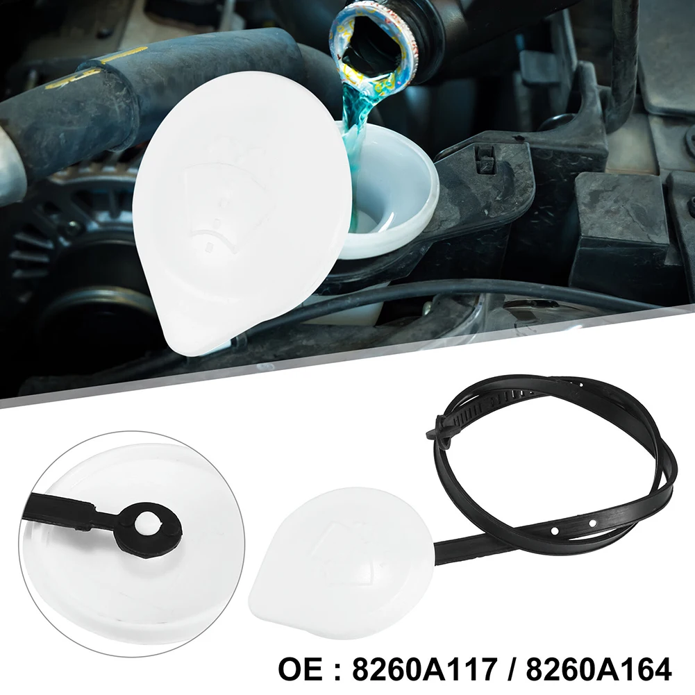 

Car White Windshield Wiper Durable Fluid Reservoir Tank Cap Cover With 40cm Ruler For Mitsubishi Lancer Ex 09 18 8260A117