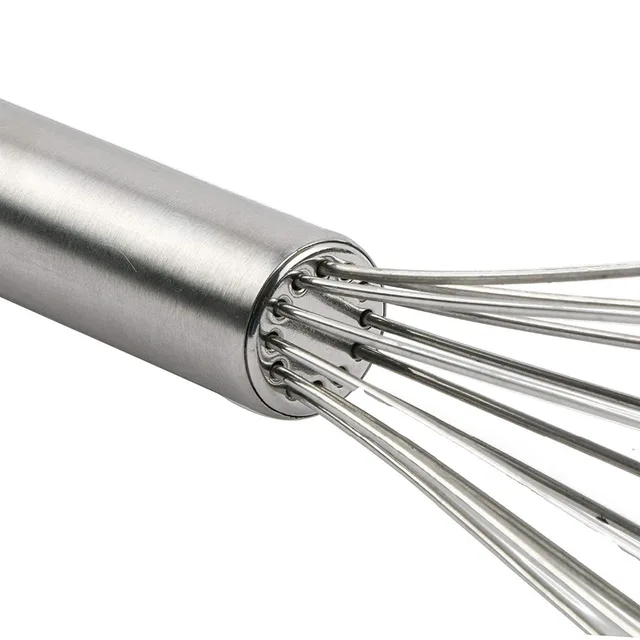 LMETJMA 8" 10" 12" Egg Whisk Stainless Steel Egg Whisk Kitchen Wire Balloon Whisk Milk Egg Beater Egg Mixing Mixer Tools KC0231 4